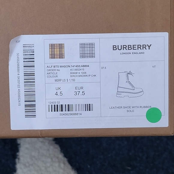 BURBERRY COMBAT BOOTS - Picture 4 of 8